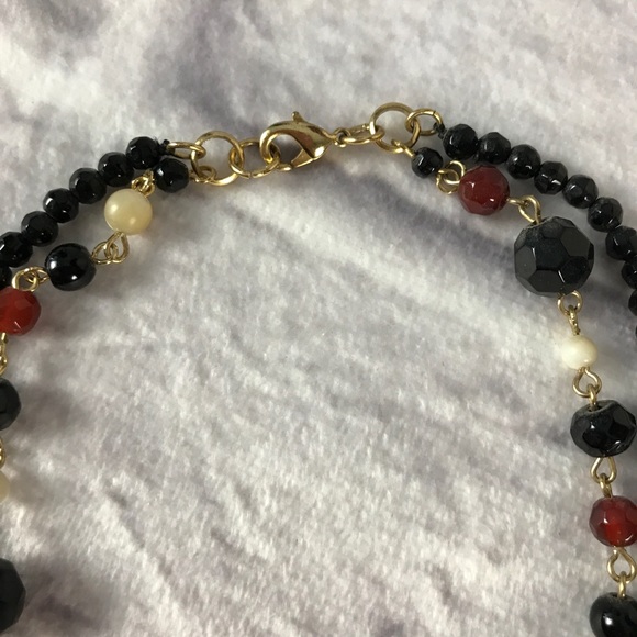 Glass bead double strand pendant necklace LOFT Ann Taylor - Picture 6 of 7